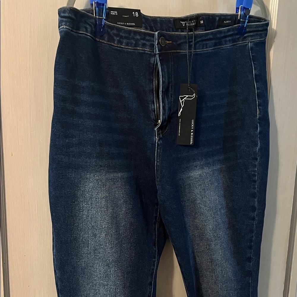 Lucky & Blessed Women’s Flare Jeans - Indigo Blue